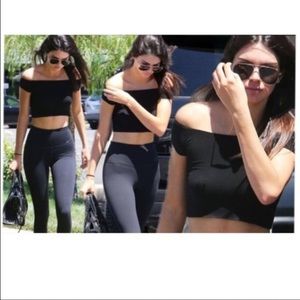 Cropped off the shoulder top